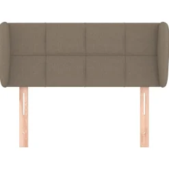 vidaXL Hoofdbord met randen 83x23x78/88 cm stof taupe