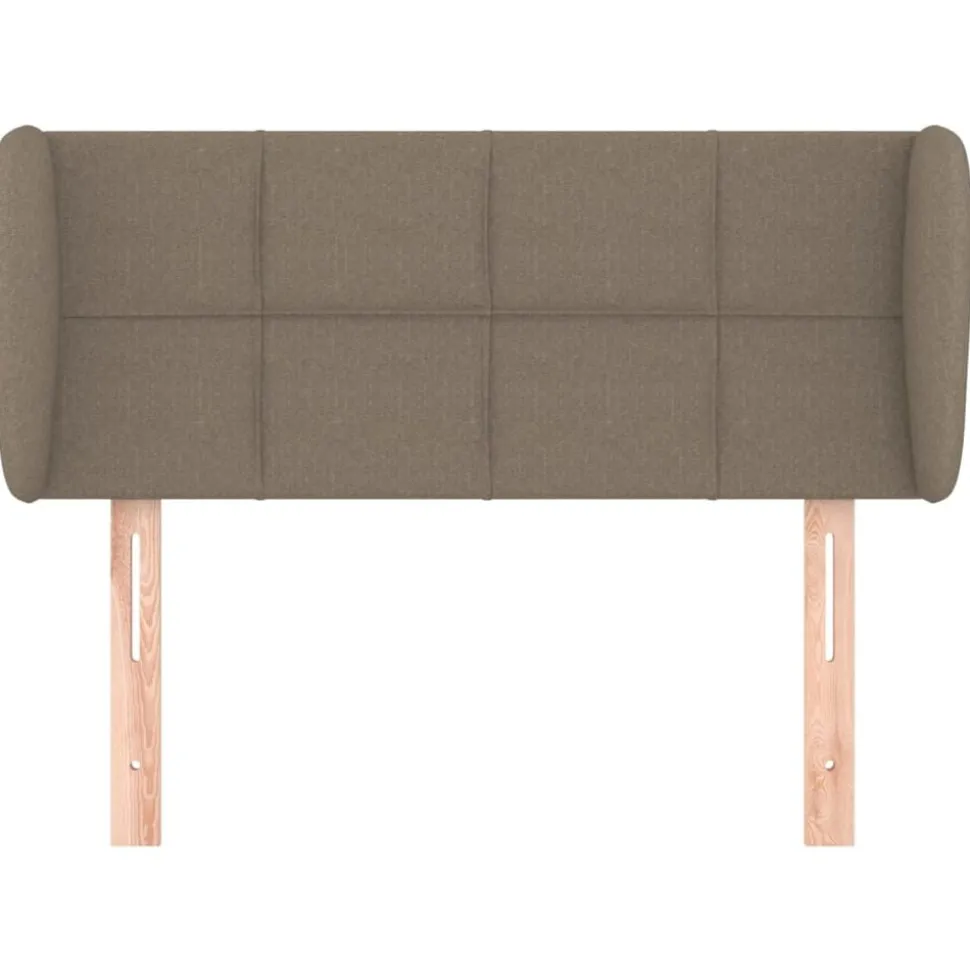 vidaXL Hoofdbord met randen 83x23x78/88 cm stof taupe