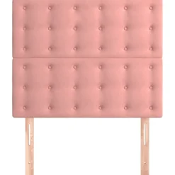 vidaXL Hoofdbord roze 80x5x118/128 cm fluweel
