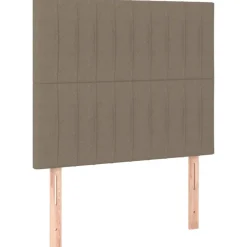vidaXL Hoofdbord taupe 80x5x118/128 cm Stof