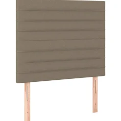 vidaXL Hoofdbord taupe 80x5x118/128 cm Stof