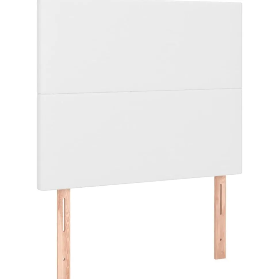 vidaXL Hoofdbord wit 80x5x118/128 cm kunstleer