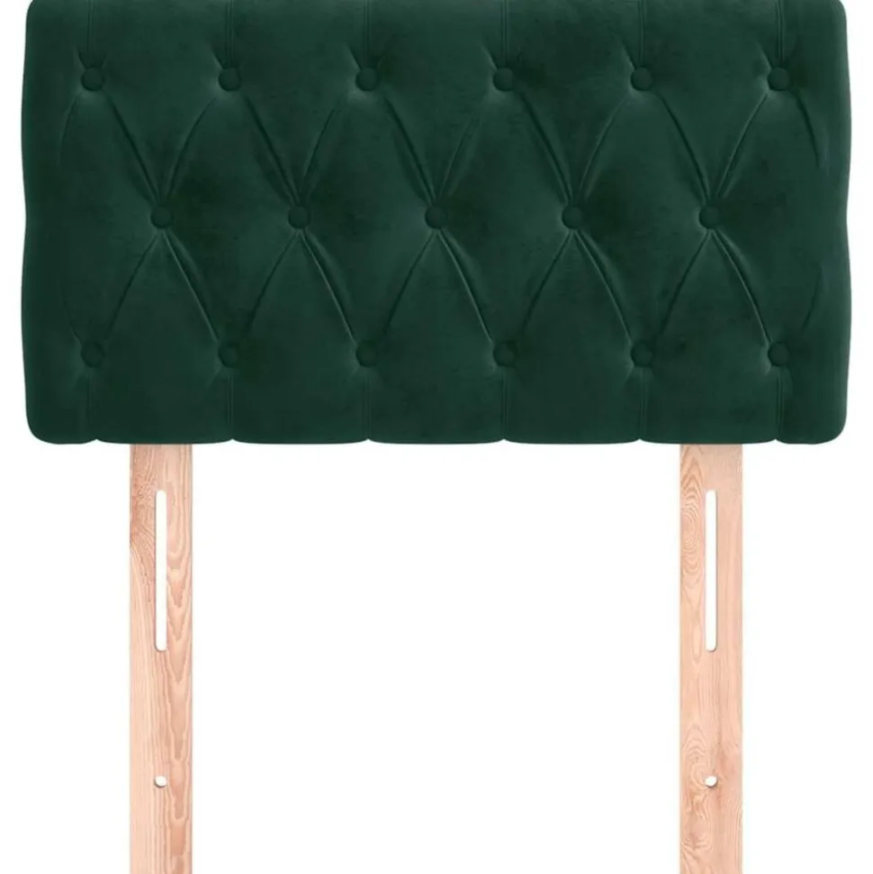 vidaXL Hoofdbord 80x7x78/88 cm fluweel donkergroen