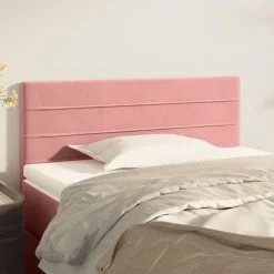 vidaXL Hoofdbord 80x5x78/88 cm fluweel roze