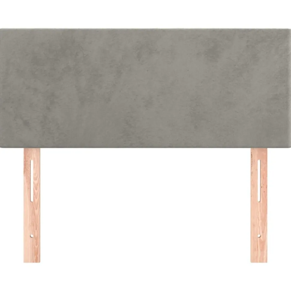 vidaXL Hoofdbord 80x5x78/88 cm fluweel lichtgrijs