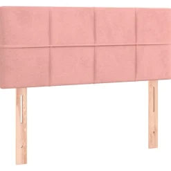 vidaXL Hoofdbord 80x5x78/88 cm fluweel roze