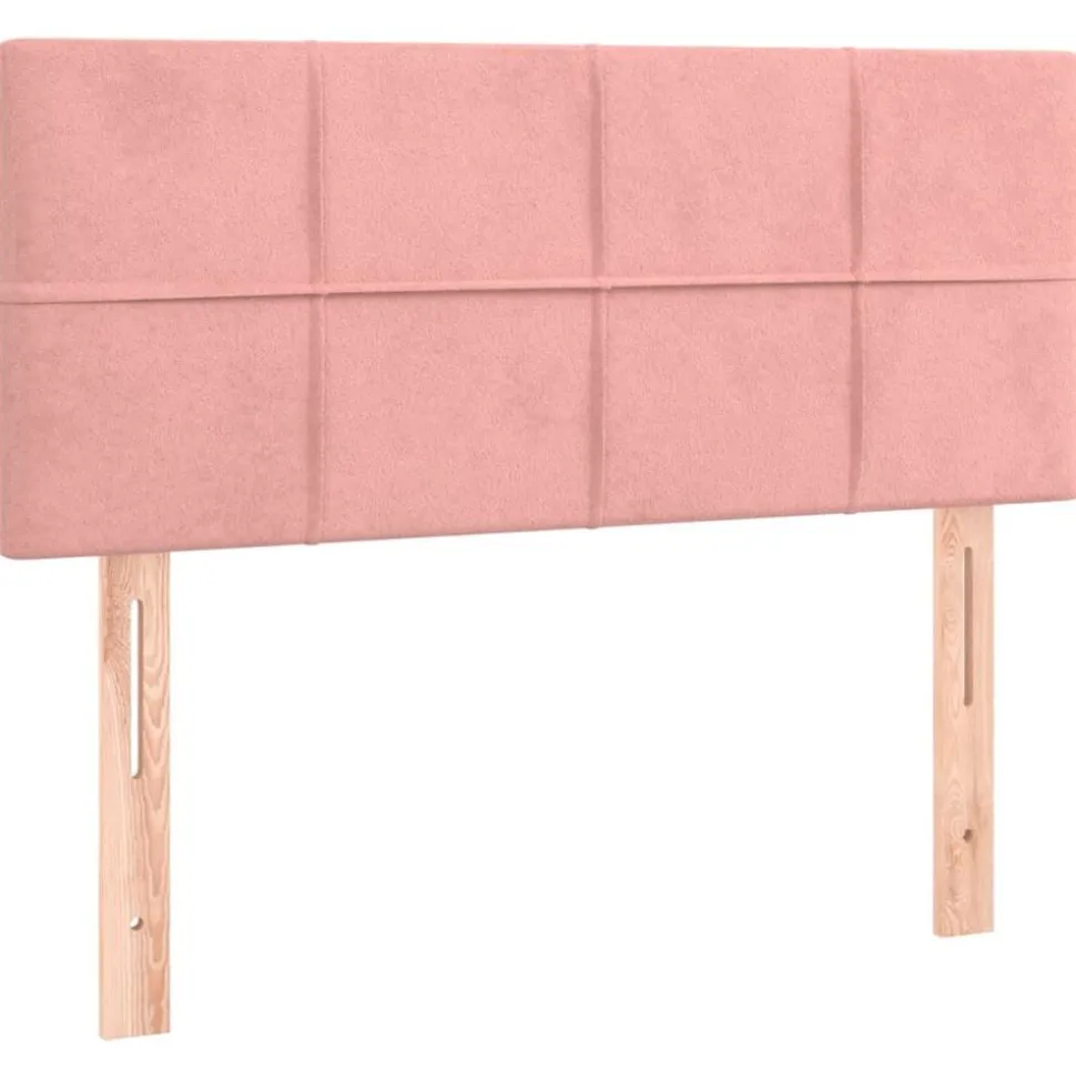 vidaXL Hoofdbord 80x5x78/88 cm fluweel roze