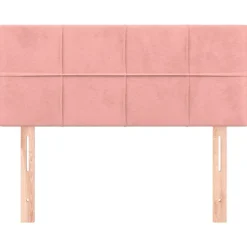 vidaXL Hoofdbord 80x5x78/88 cm fluweel roze