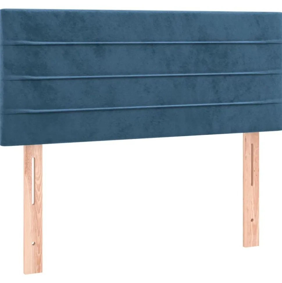vidaXL Hoofdbord 80x5x78/88 cm fluweel donkerblauw