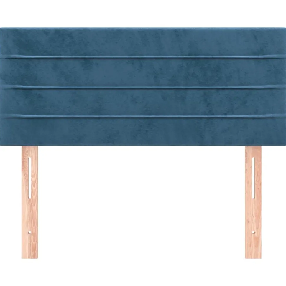 vidaXL Hoofdbord 80x5x78/88 cm fluweel donkerblauw