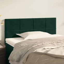 vidaXL Hoofdbord 80x5x78/88 cm fluweel donkergroen