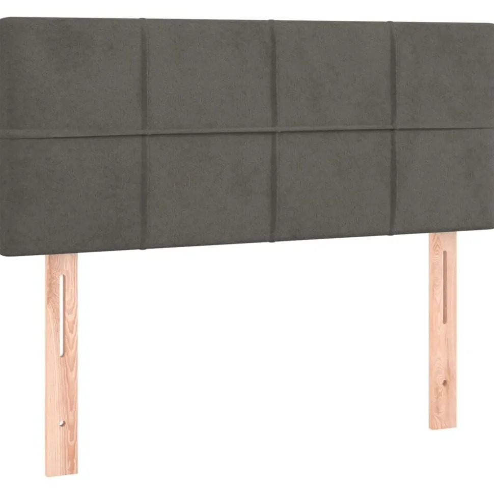 vidaXL Hoofdbord 80x5x78/88 cm fluweel donkergrijs