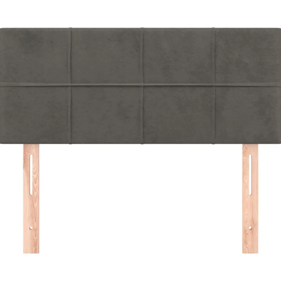 vidaXL Hoofdbord 80x5x78/88 cm fluweel donkergrijs