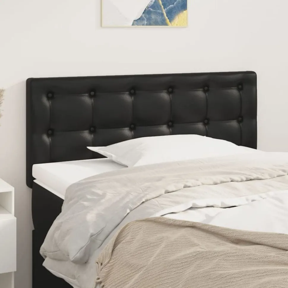 vidaXL Hoofdbord 80x5x78/88 cm kunstleer zwart