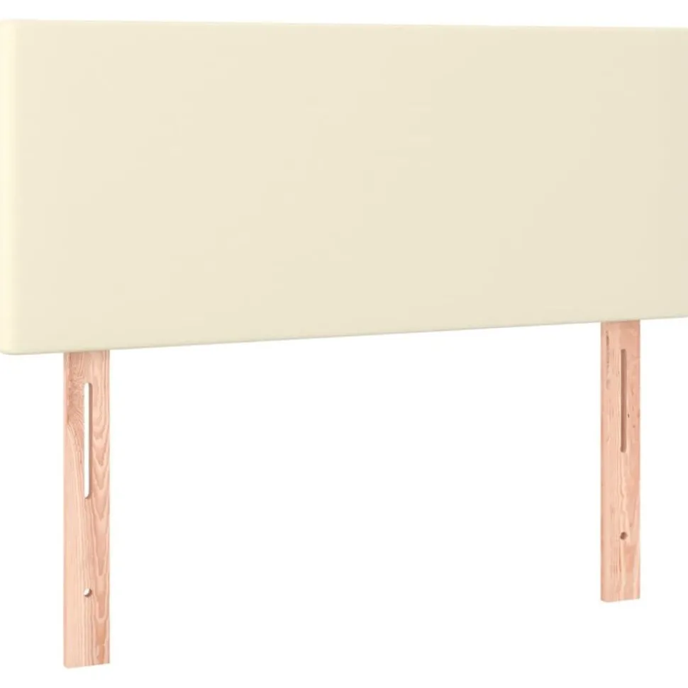 vidaXL Hoofdbord 80x5x78/88 cm kunstleer crèmekleurig