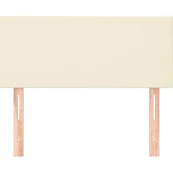 vidaXL Hoofdbord 80x5x78/88 cm kunstleer crèmekleurig