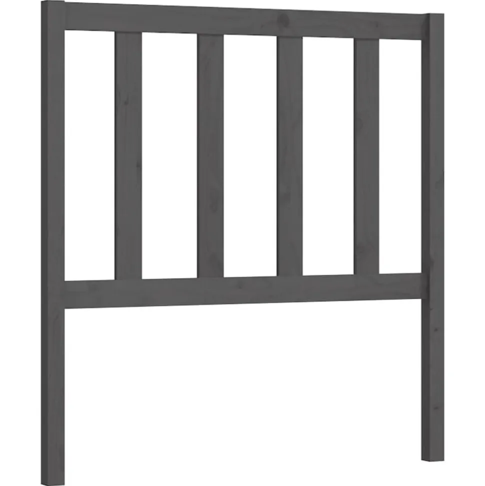 vidaXL Hoofdbord 81x4x100 cm massief grenenhout grijs