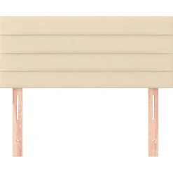vidaXL Hoofdbord 80x5x78/88 cm stof crèmekleurig