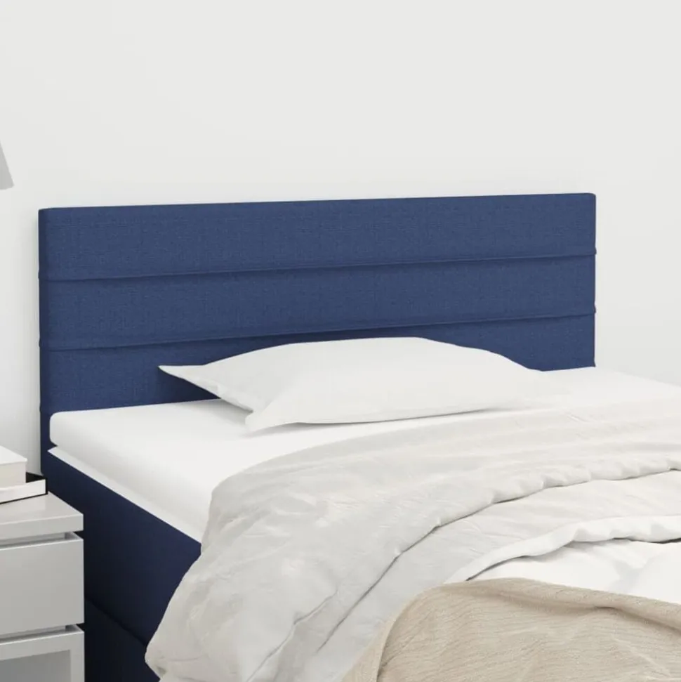 vidaXL Hoofdbord 80x5x78/88 cm stof blauw