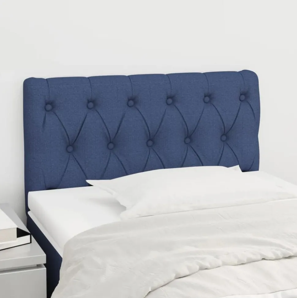 vidaXL Hoofdbord 80x7x78/88 cm stof blauw