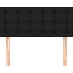 vidaXL Hoofdbord 80x5x78/88 cm stof zwart