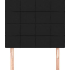 vidaXL Hoofdbord zwart 80x5x118/128 cm stof