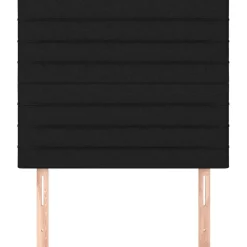 vidaXL Hoofdbord zwart 80x5x118/128 cm stof