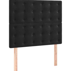 vidaXL Hoofdbord zwart 80x5x118/128 cm fluweel