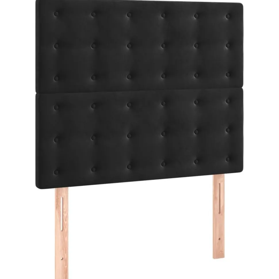 vidaXL Hoofdbord zwart 80x5x118/128 cm fluweel