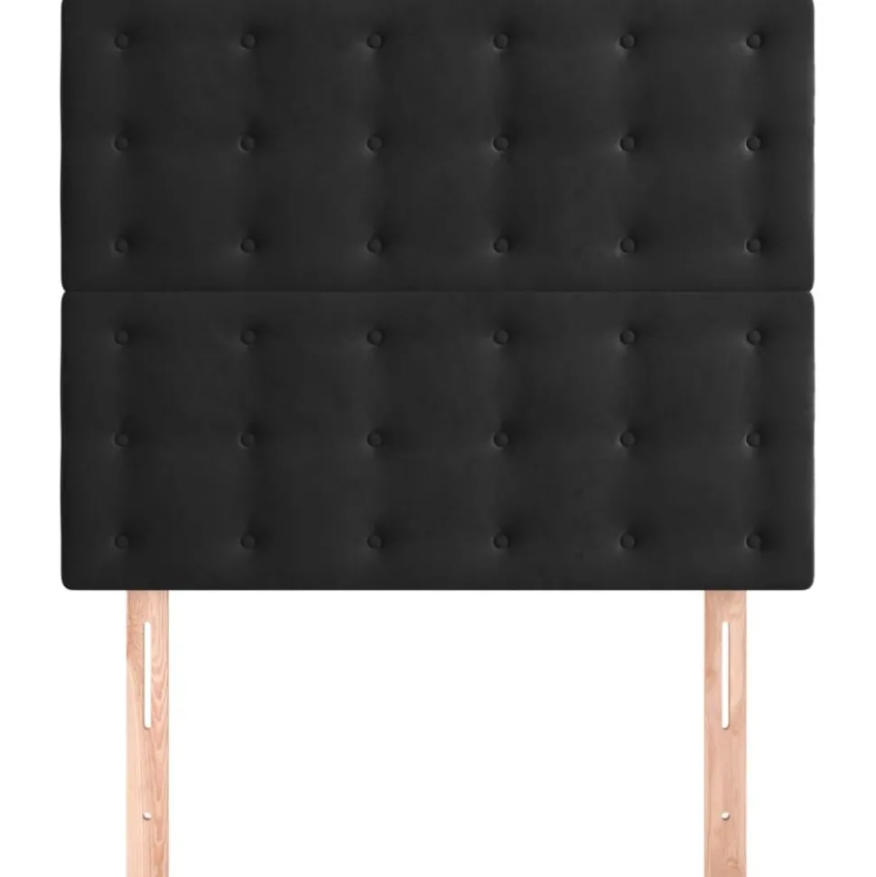 vidaXL Hoofdbord zwart 80x5x118/128 cm fluweel