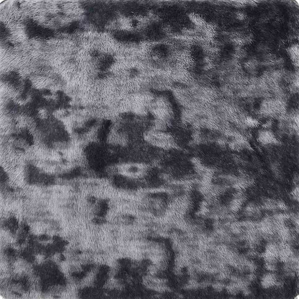 vidaXL Hoogpolig vloerkleed NAVARRA 120x120 cm polyester donkergrijs