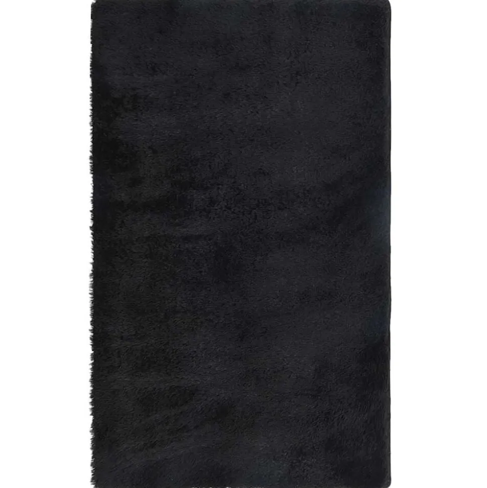 vidaXL Hoogpolig vloerkleed NAVARRA 60x100 cm polyester zwart