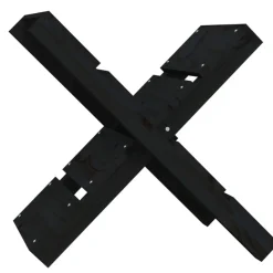 vidaXL Houtblokhouder 47x39,5x48 cm massief grenenhout zwart