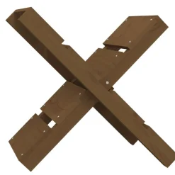 vidaXL Houtblokhouder 47x39,5x48 cm massief grenenhout honingbruin