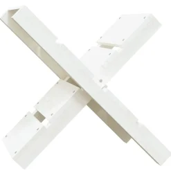 vidaXL Houtblokhouder 47x39,5x48 cm massief grenenhout wit