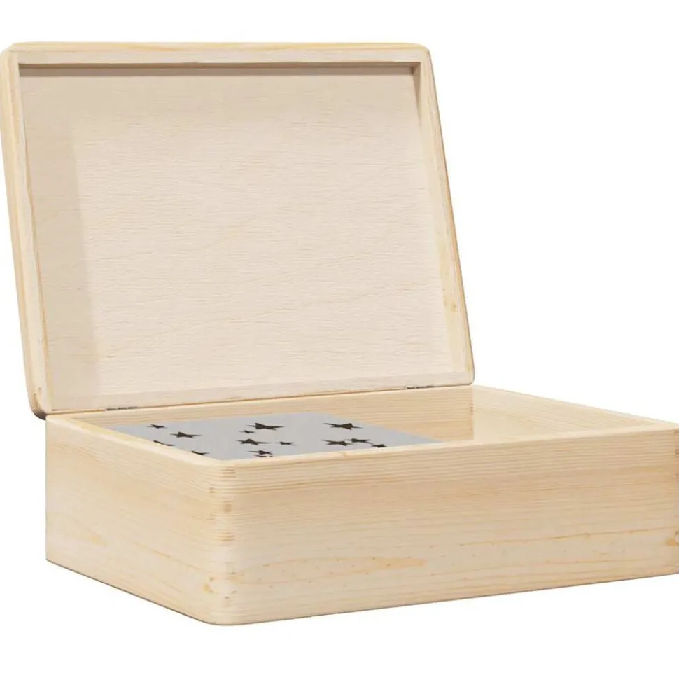 vidaXL Houten kist met deksel 40x30x13 cm massief grenenhout