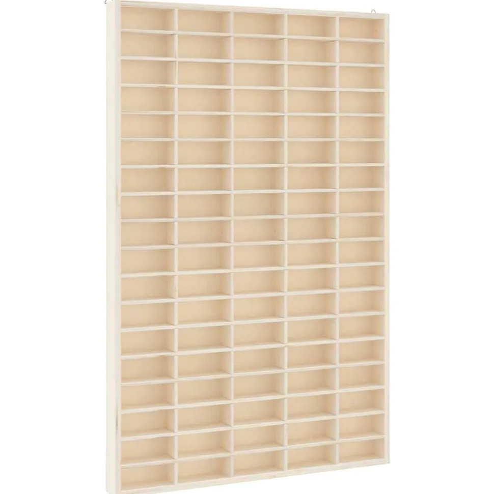 vidaXL Houten Verzamelaarsvitrine met 90 Vakken 50,5x4,5x79cm
