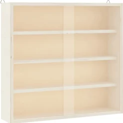 vidaXL Houten verzamelvitrine met deuren 40x8,5x37 cm