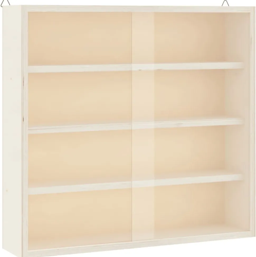 vidaXL Houten verzamelvitrine met deuren 40x8,5x37 cm