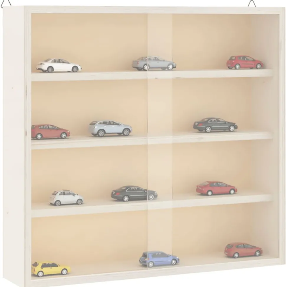 vidaXL Houten verzamelvitrine met deuren 40x8,5x37 cm