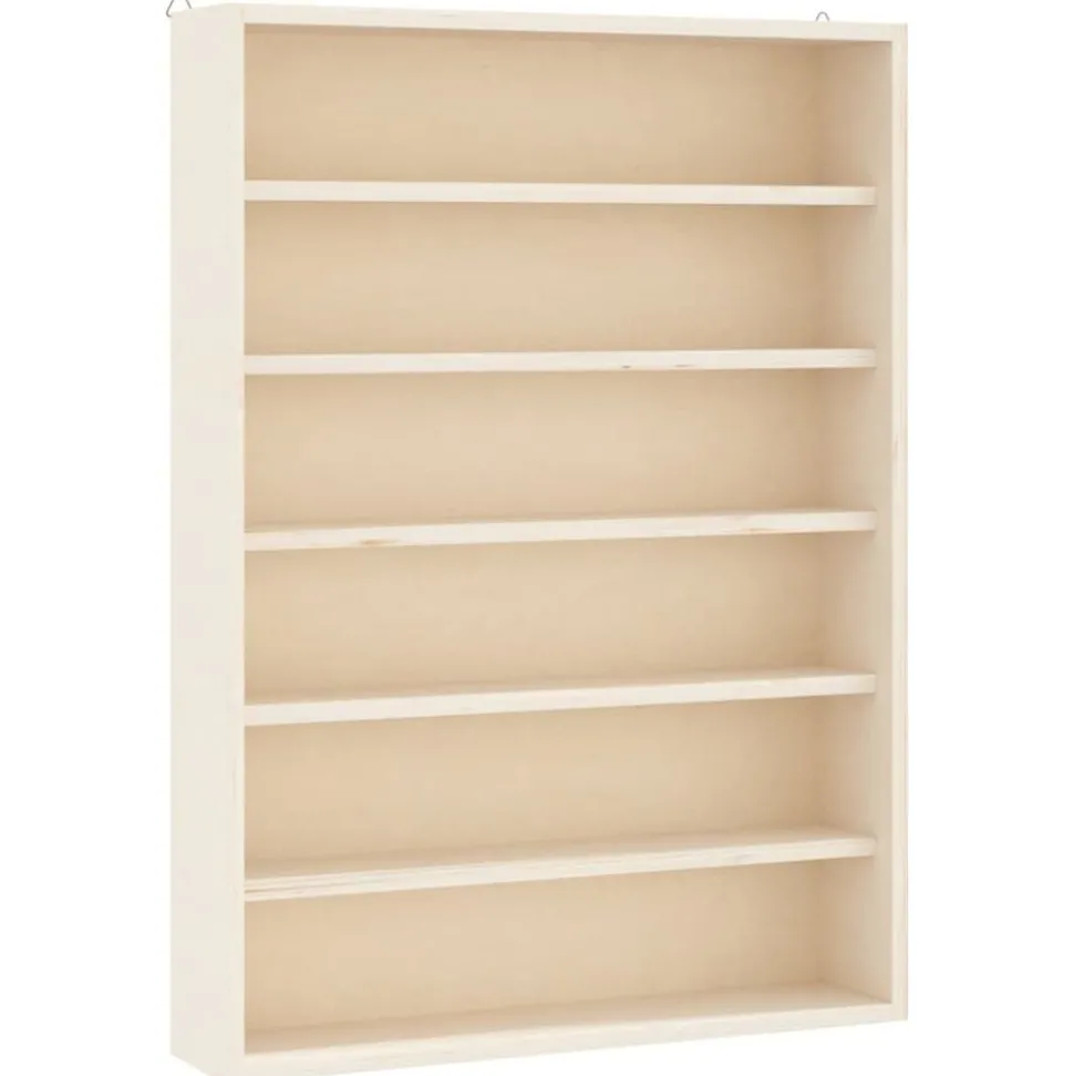 vidaXL Houten verzamelvitrine met 6 planken 40x8,5x55 cm