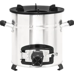 vidaXL Houtkachel met USB-ventilator 35,5x26x28 cm roestvrijstaal