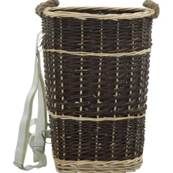 vidaXL Houtmand met draagriemen 44,5x37x50 cm natuurlijk wilgenhout