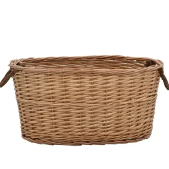 vidaXL Houtmand met handvatten 56x40x28 cm natuurlijk wilgenhout