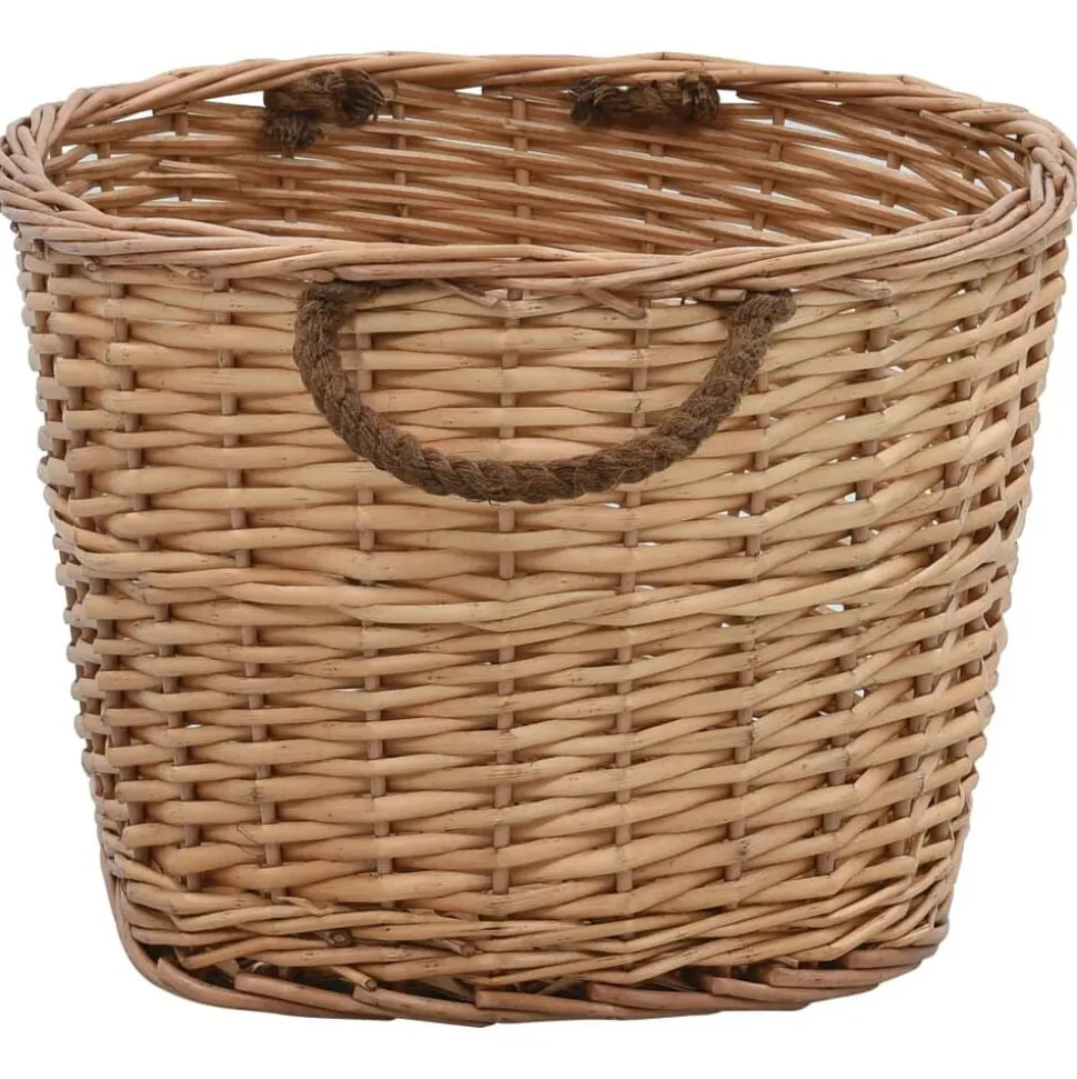 vidaXL Houtmand met handvatten 56x40x28 cm natuurlijk wilgenhout