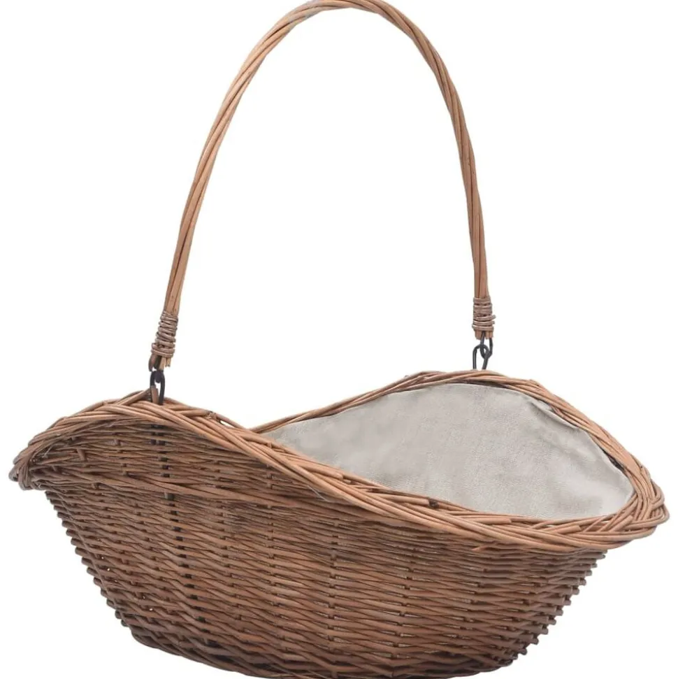 vidaXL Houtmand met handvat 60x44x55 cm natuurlijk wilgenhout