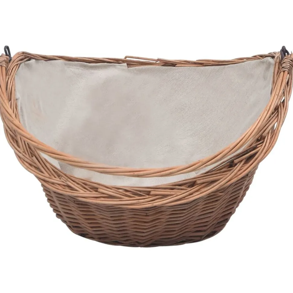 vidaXL Houtmand met handvat 60x44x55 cm natuurlijk wilgenhout