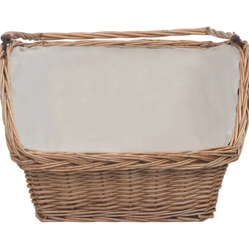 vidaXL Houtmand met handvat 61,5x46,5x58 cm wilgenhout bruin