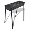 vidaXL Houtskoolbarbecue staand vierkant 75x28 cm