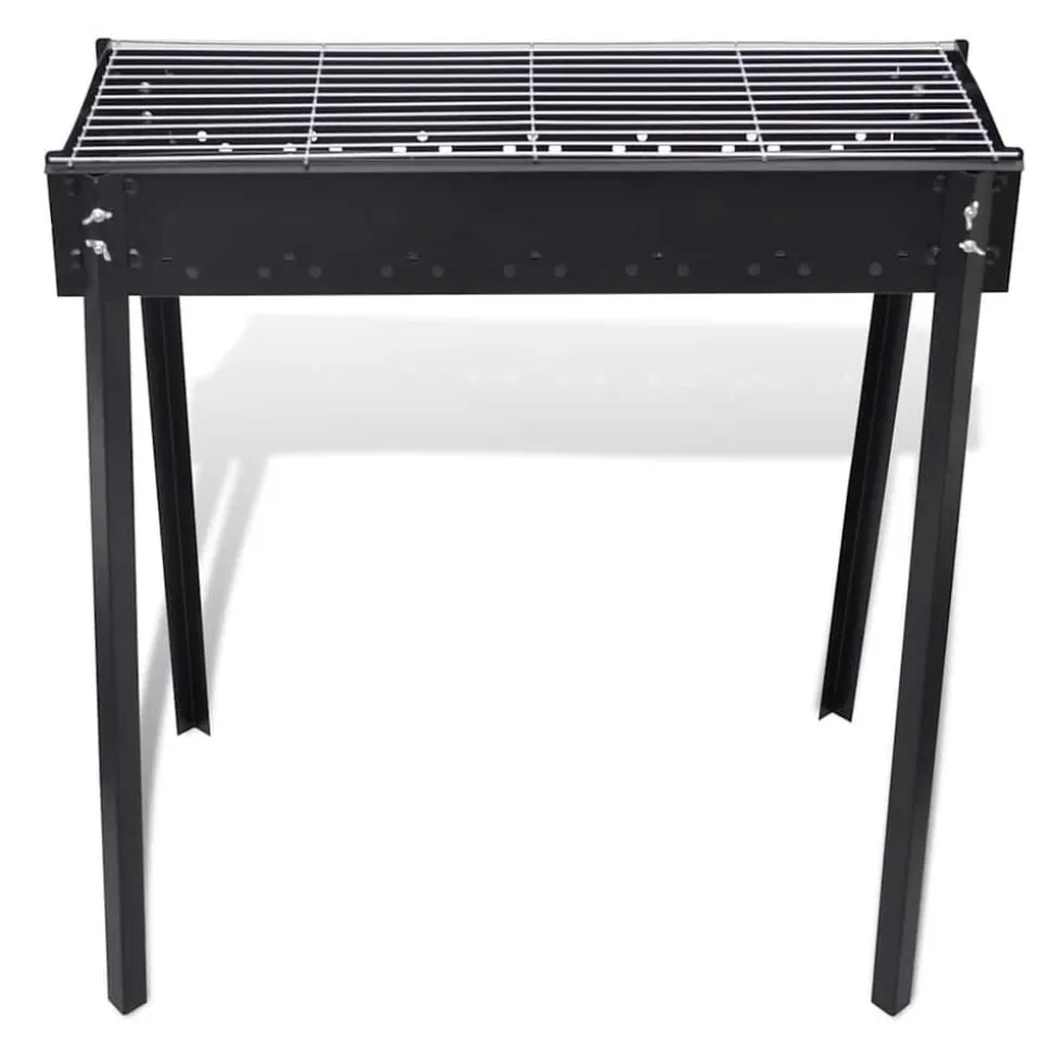 vidaXL Houtskoolbarbecue staand vierkant 75x28 cm